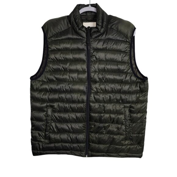Aeropostale Other - Men's AEROPOSTALE Puffer Vest Jacket DARK GREEN size L Full Zip Quilted Warm